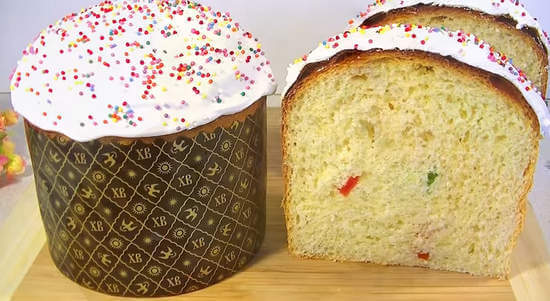 Простой кулич пасхальный на прессованных дрожжах